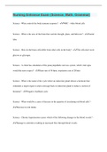Nursing Entrance Exam &lpar;Science&comma; Math&comma; Grammar&rpar; &vert; 65 Questions with 100&percnt; Correct Answers &vert; Verified &vert; Latest Update