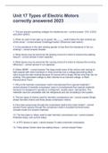 Unit 17 Types of Electric Motors correctly answered 2023
