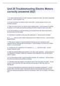 Unit 20 Troubleshooting Electric Motors correctly answered 2023