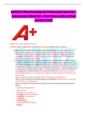 NUR2474 Pharmacology for Professional Nursing &ndash; Examination BluePrint &ndash; Final Exam-with verified answers-2023