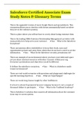 Salesforce Certified Associate Exam Study Notes & Glossary Terms