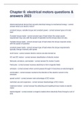 Chapter 6&colon; electrical motors questions & answers 2023