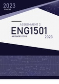 ENG1501 ASSIGNMENT 2 2023 ANSWERS AND GUIDELINES 100%