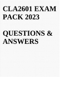 CLA2601 EXAM PACK 2023