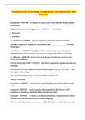 Fundamentals of Nursing&semi; Oxygenation with Questions and Answers