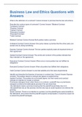 Business Law and Ethics Questions with Answers