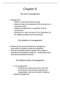 Chapter 6 - Roles of management 