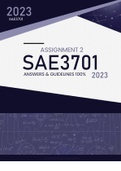 SAE3701 ASSIGNMENT 2 2023 ANSWERS AND GUIDE!