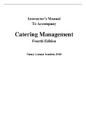 Catering Management 4e Nancy Loman Scanlon (Instructor Manual with Test Bank)