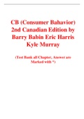 CB (Consumer Bahavior) 2nd Canadian Edition by Barry Babin Eric Harris Kyle Murray (Solution Manual with Test bank)	
