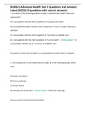 NUR631-Advanced Health Test 1 Questions and Answers Latest 2023&lpar;113 questions with correct answers&rpar;