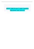 BTEC 6303 Exam 2 with Complete  Questions and Answers