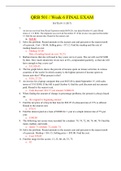 QRB 501 &sol; Week 6 FINAL EXAM  &lpar;2023&sol;2024&comma; Updated&rpar; Verified Answers