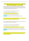 RN Fundamentals Online Practice 2019 A &lpar;2&rpar; Questions and Answers With Rationale &vert;Guarantee A&plus; Score Guide