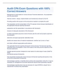 Audit CPA Exam Questions with 100&percnt; Correct Answers