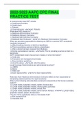 2022-2023 AAPC CPC FINAL PRACTICE TEST