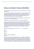Exam &lpar;elaborations&rpar; Stress and Health 
