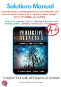 Solutions Manual For Protective Relaying Principles and Applications 4th Edition By J&period; Lewis Blackburn&semi; Thomas J&period; Domin 9781439888117 All Chapters &period;