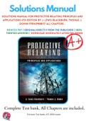 Solutions Manual For Protective Relaying Principles and Applications 4th Edition By J. Lewis Blackburn; Thomas J. Domin 9781439888117 All Chapters .