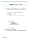 Summary NR507 / NR 507: Advanced Pathophysiology Midterm Study Guide (2022/2023) Chamberlain College Of Nursing