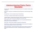 Literature American Poetry&colon; Poet to  Description