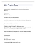 CDR Practice Exam 2023 with 100&percnt; correct answers