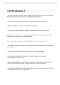 CDFM Module 1 exam 2023 with 100&percnt; correct answers