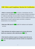 UHC Ethics and Compliance Section for Certification 2023 Questions and Answers (Verified Answers)