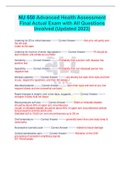 NU 650 Advanced Health Assessment Final Actual Exam with All Questions  Involved &lpar;Updated 2023&rpar;