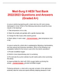 Med-Surg II HESI Test Bank 2022/2023 Questions and Answers (Graded A+)