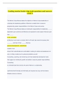 Leading marine leader ship tools questions and answers rated A