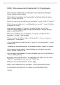 C839 - Pre-Assessment&colon; Introduction to Cryptography