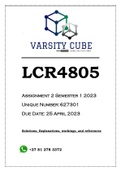 LCR4805 Assignment 2 Semester 1 2023