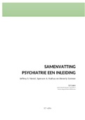 Samenvatting Psychiatrie; een inleiding
