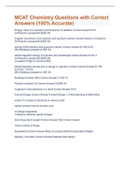 MCAT Chemistry Questions with Correct Answers &lpar;100&percnt; Accurate&rpar;