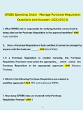 GFEBS Spending Chain - Manage Purchase Requisition Questions and Answers