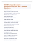 MCAT General Chemistry Equations&sol;Concepts with Complete Solutions&period;