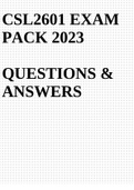 CSL2601 EXAM PACK 2023