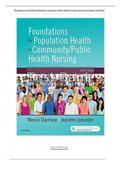 Test Bank For Foundations for Population Health in Community Public Health Nursing 5th Edition by Marcia Stanhope, Jeanette Lancaster Chapter 1-32 Complete Guide A+