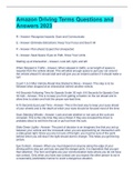 Amazon Driving Terms Questions and Answers 2023