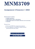 MNM3709 - ASSIGNMENT 2 SOLUTIONS (SEMESTER 01 - 2023)
