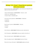 Biology 1161&comma; Exam 2&comma; Susan Bowers questions with correct answers