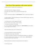 Care Giver Class questions with correct answers
