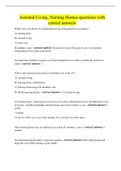 Assisted Living&comma; Nursing Homes questions with correct answers