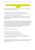 Elsevier Pulmonary Questions with correct answers
