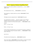 Unit 4&colon; Aqueous Solution Equilibria Part 5