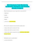 NCC Electronic Fetal Monitoring Certification Questions and Answers Already Graded A