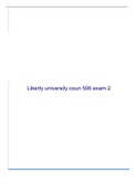 Liberty university coun 506 exam 2 
