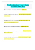 The Crucible Acts 1 and 2 Study Questions 100&percnt; Pass
