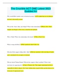 The Crucible ACT ONE Latest 2023 Gadded A&plus;
